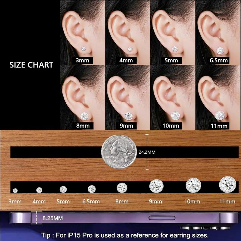 Silver Moissanite Earrings