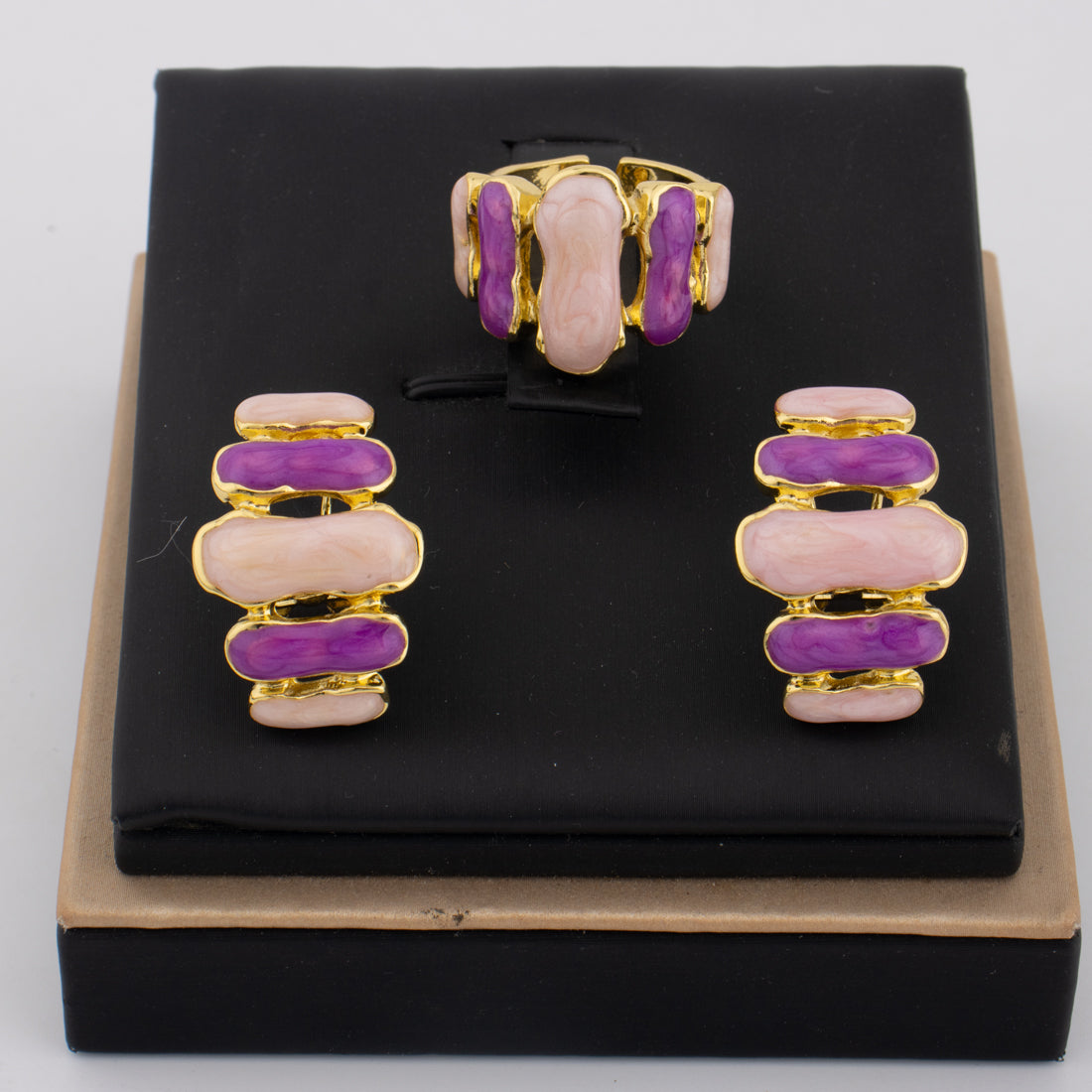 Colorful Earrings & Ring Set