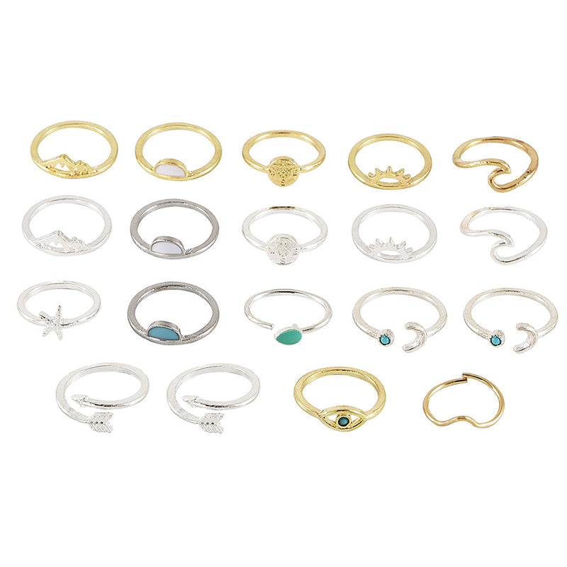 19pc Vintage Knuckle Ring Set