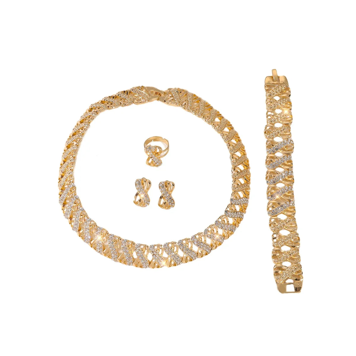 18k Gold Plated Bridal Jewelry Set