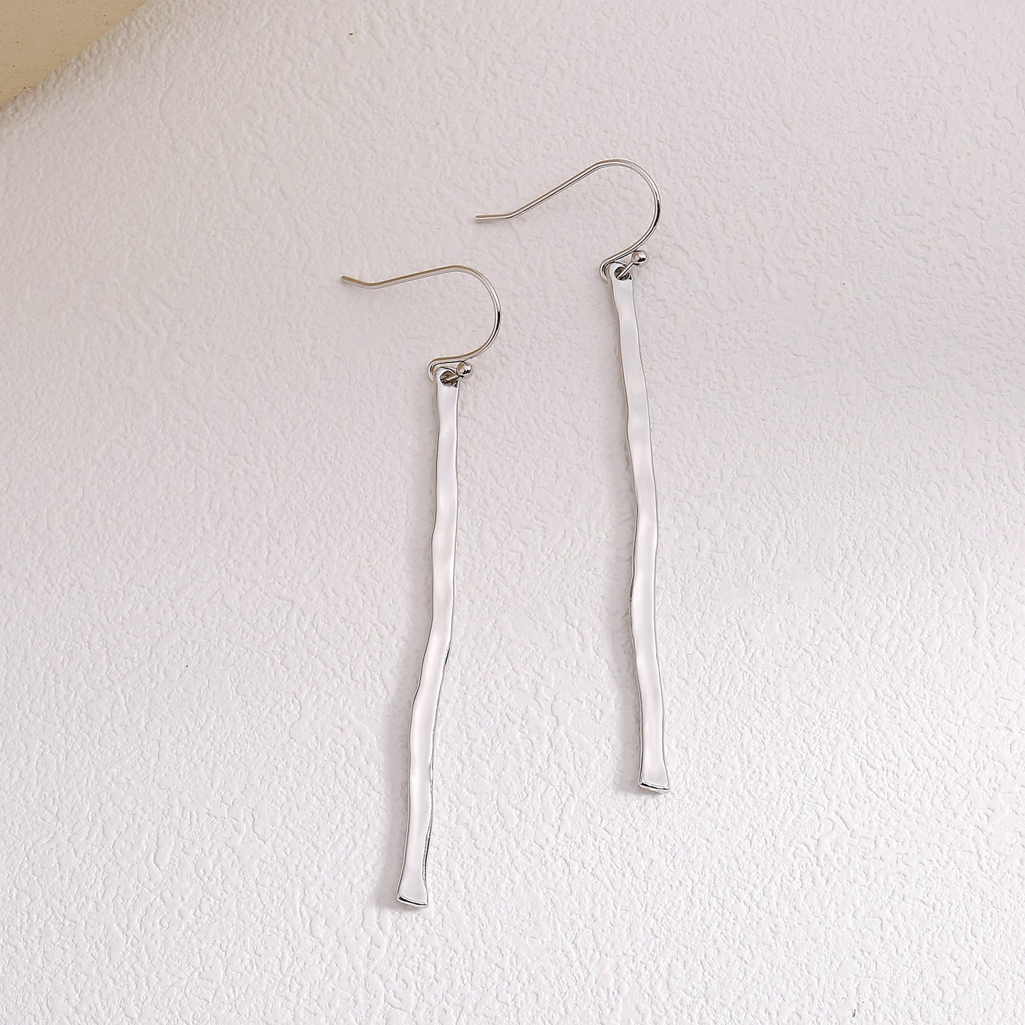 Minimalist Long Bar Drop Earrings