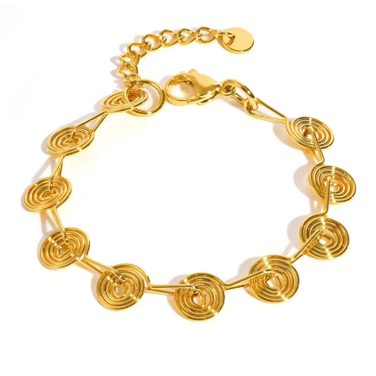 Golden Swirl Embrace Bracelet