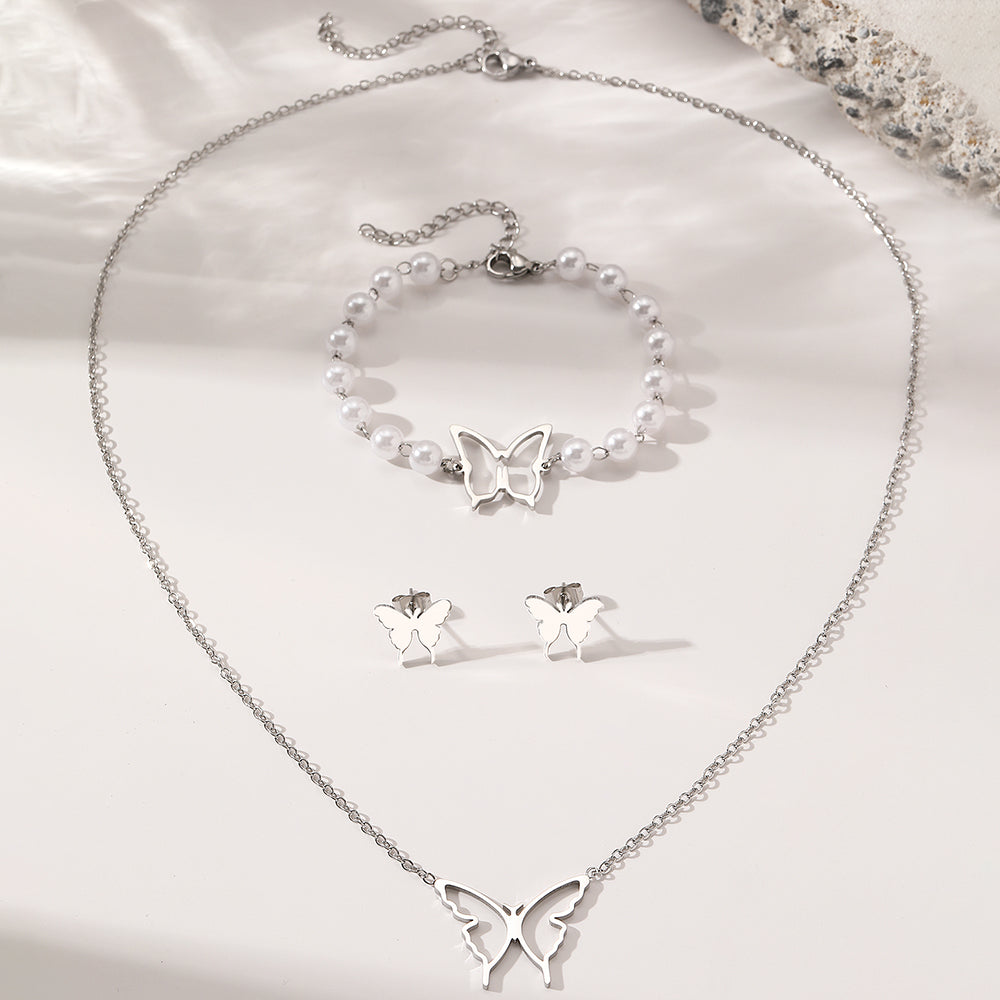 3pc Butterfly Jewelry Set