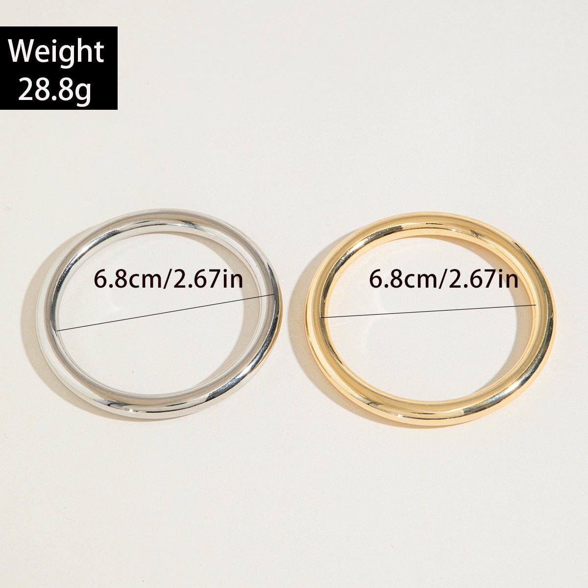 Gold & Silver Geometric Cuff Bracelet Set