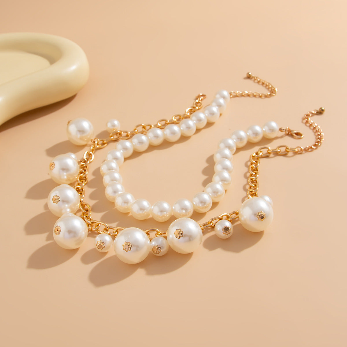 Pearl Chain Choker Necklace