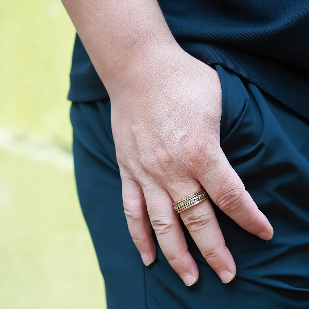 Twisted Line Copper Ring