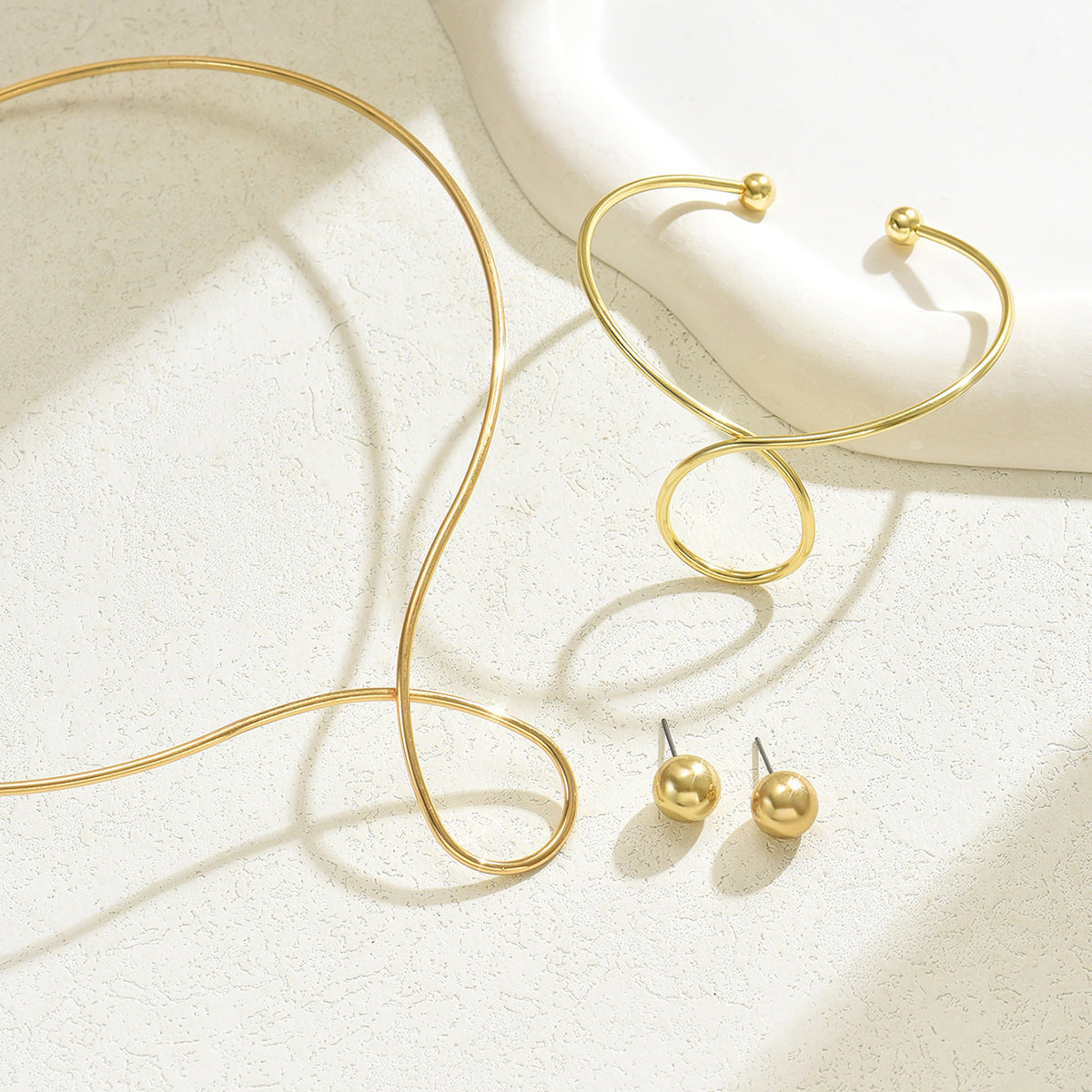 3pc Modern Loop Jewelry Set