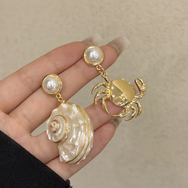 Mismatched Sea-Inspired Drop Earrings