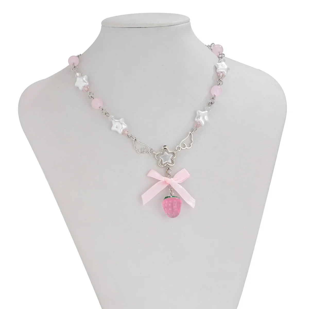 Y2K Strawberry Star Choker Necklace