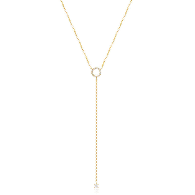 Minimal Circle Drop Pendant Necklace