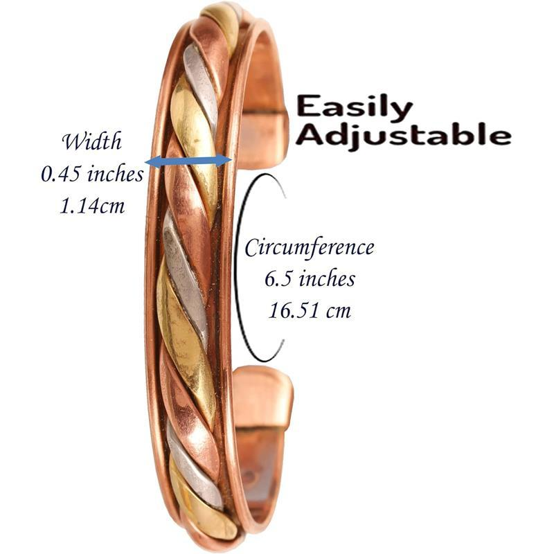 3pc Copper Cuff Bracelet