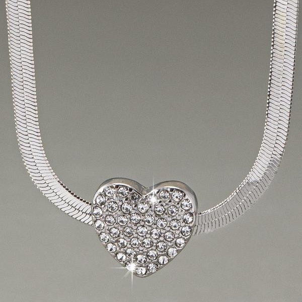 Rhinestone Heart Necklace