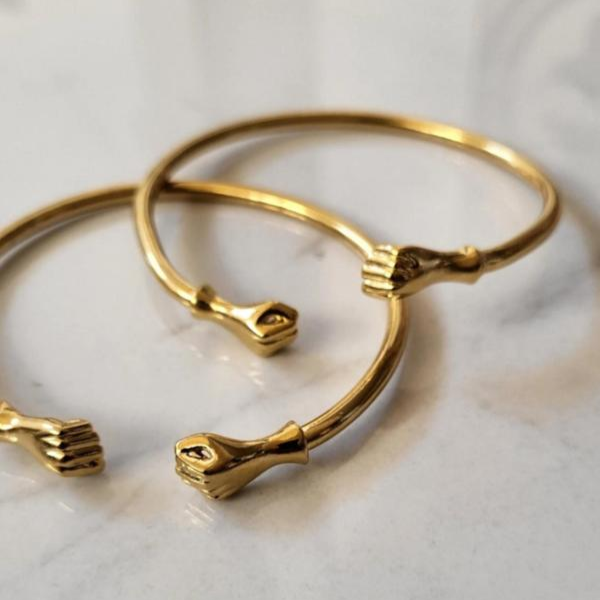 3pc Fist Bangle Bracelet Set