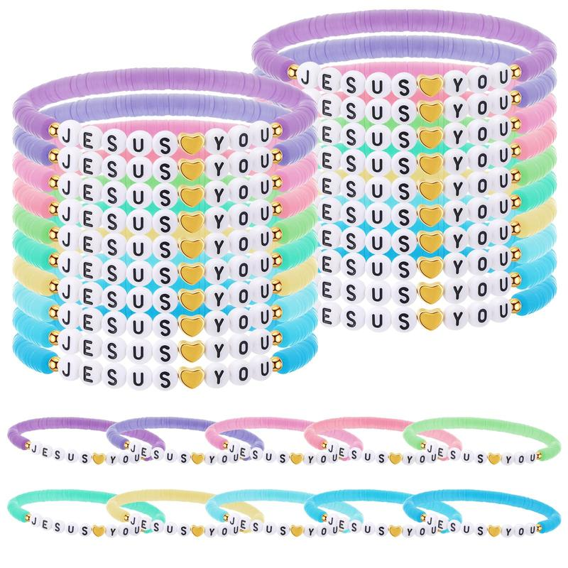 30 Pcs Jesus Loves You Bracelets