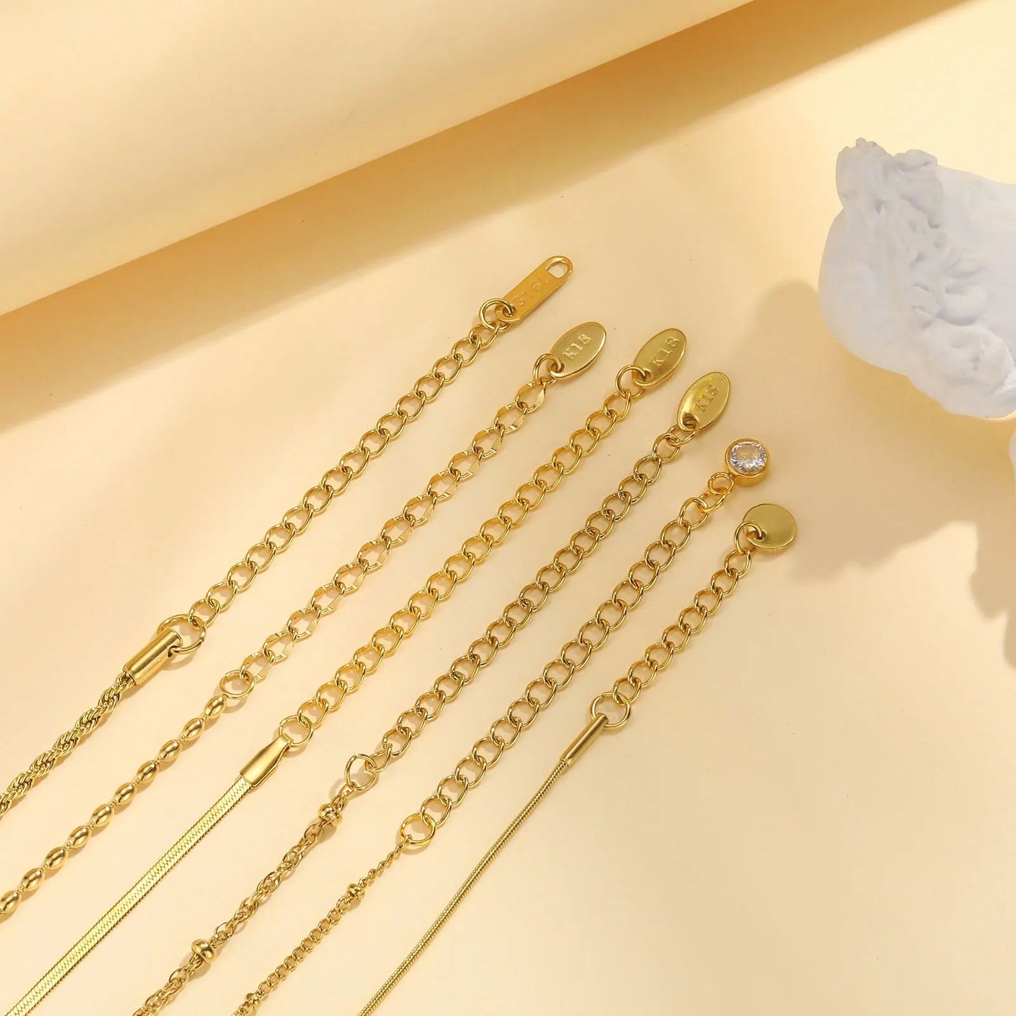 Thin Link Bracelet Stack