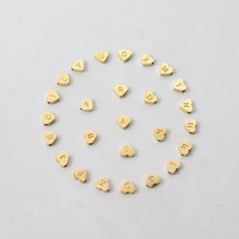 Pearl Initial Heart Bracelet