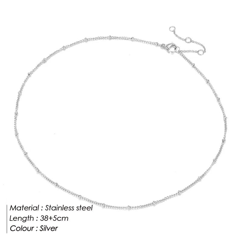 Dainty Bead Choker Necklace