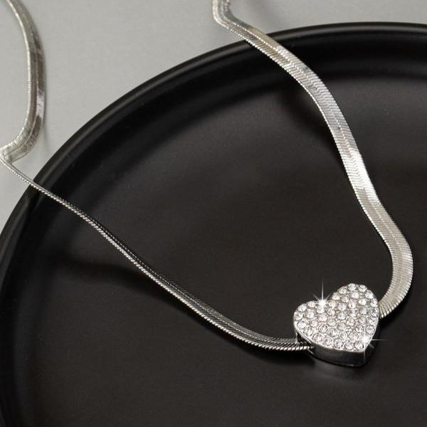 Rhinestone Heart Necklace