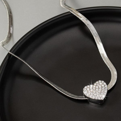 Rhinestone Heart Necklace