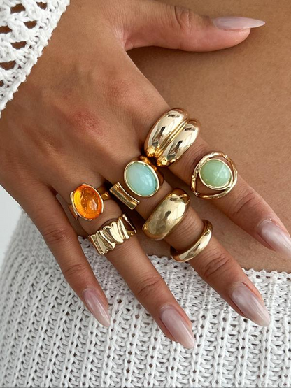 Vintage Stone Ring Set