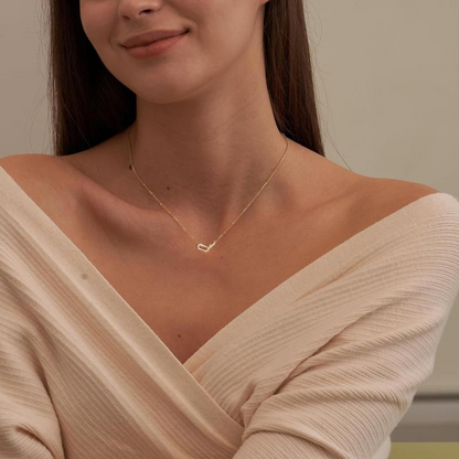 Dainty Intertwined Paperclip Necklace
