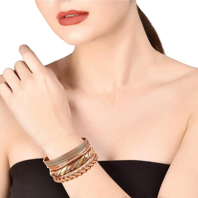 3pc Copper Cuff Bracelet