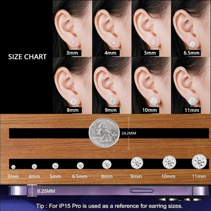 Silver Moissanite Earrings