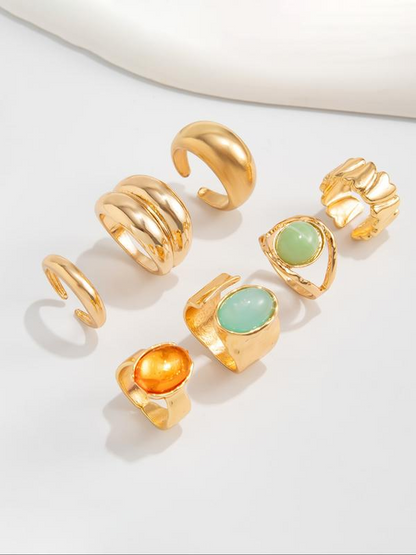 Vintage Stone Ring Set