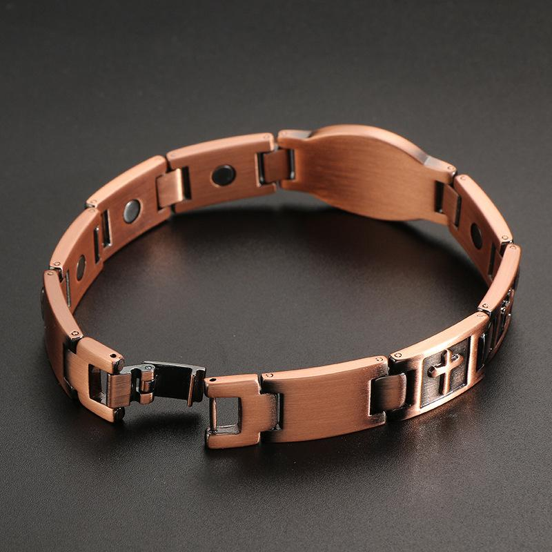Couple Cross Magnetic Copper Bracelet