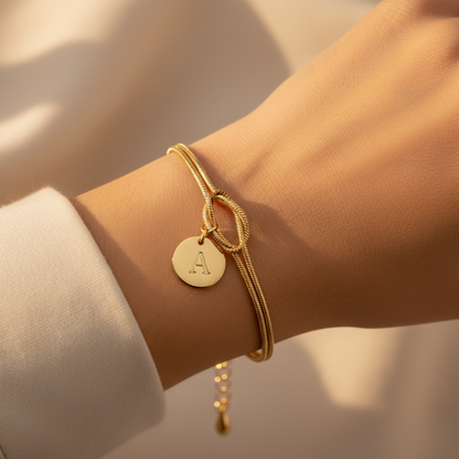 2pc Dainty Love Knot Bracelet