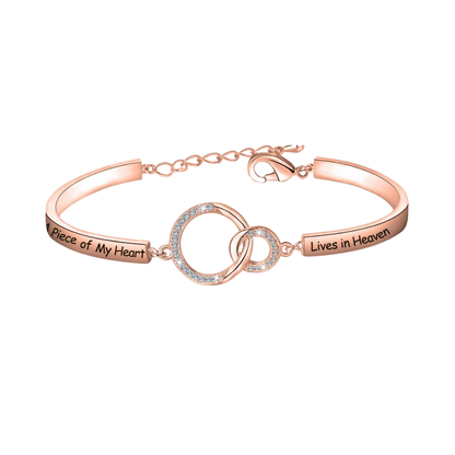 A Piece Of My Heart Lives In Heaven Bracelet