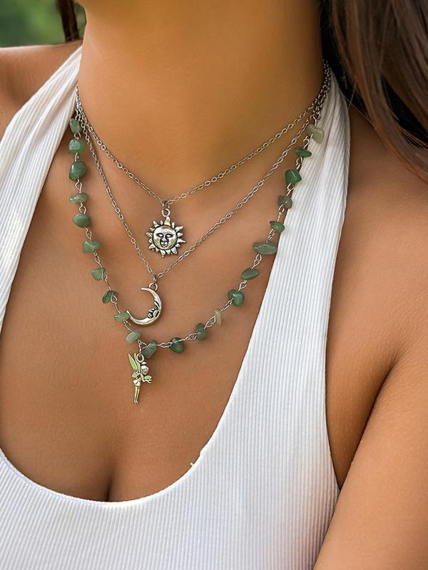 3pc Celestial Layered Necklace Set