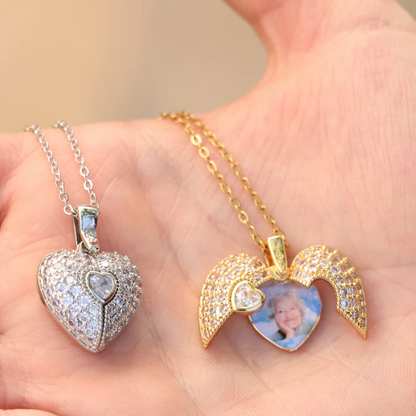 Personalized Heart Treasure Chest Necklace