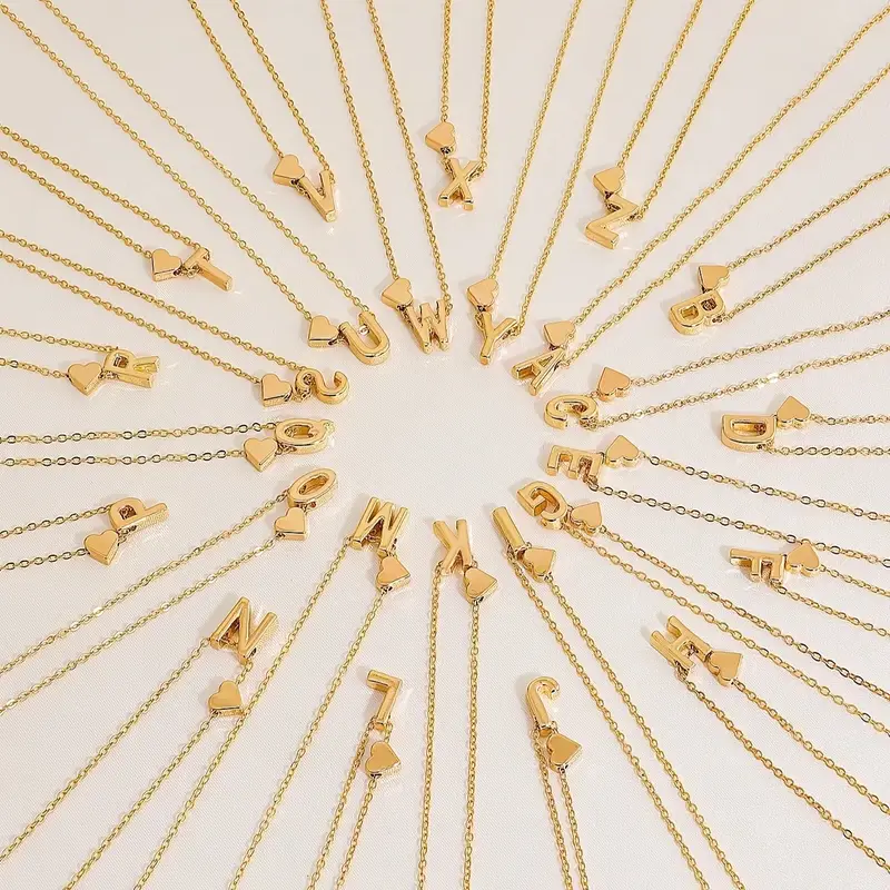 Heart Initial Necklace