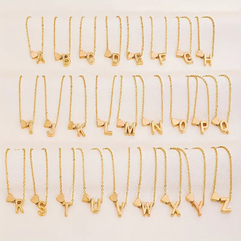 Heart Initial Necklace