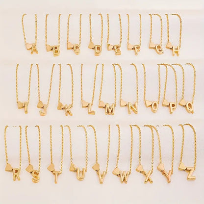 Heart Initial Necklace