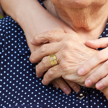 Personalized Heart Stackable Ring