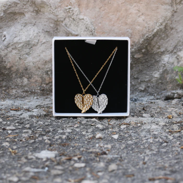 Personalized Angel Wing Photo Necklace