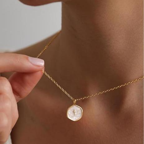 18k Dainty Cross Necklace