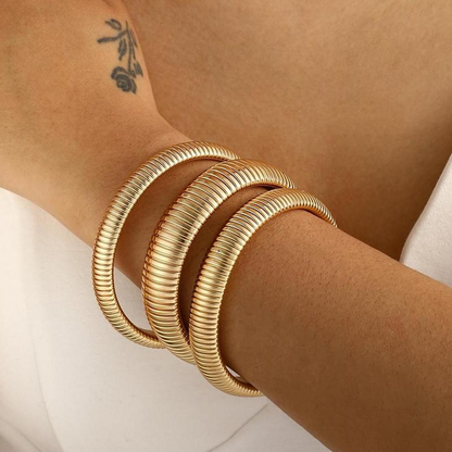 3pc Chunky Bangle Bracelet Stack