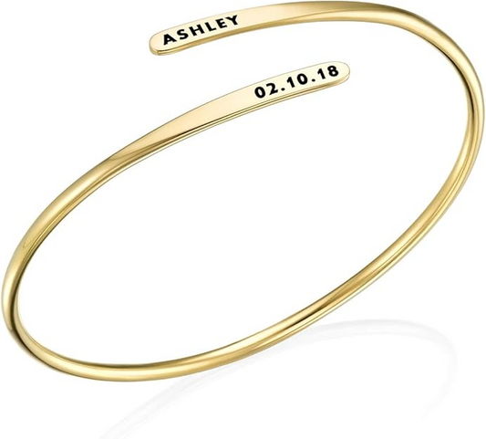 Engraved Adjustable Cuff Bracelet
