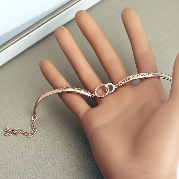 A Piece Of My Heart Lives In Heaven Bracelet