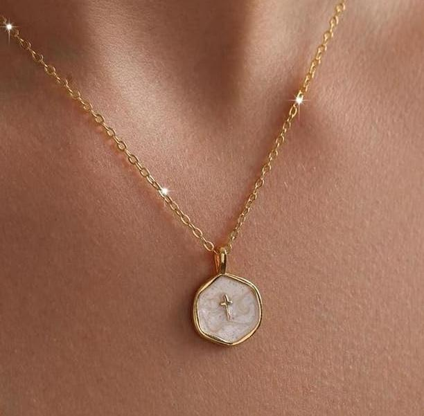 18k Dainty Cross Necklace