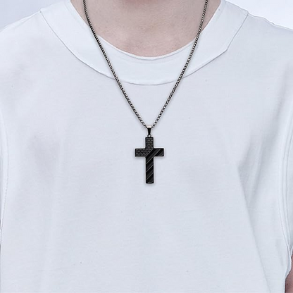 Flag Cross Verse Necklace