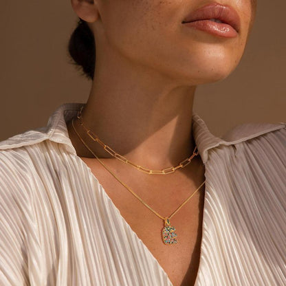 2pc Initial Bubble Necklace Set