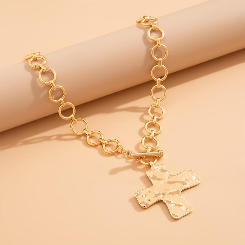 Dainty Cross Buckle Necklace