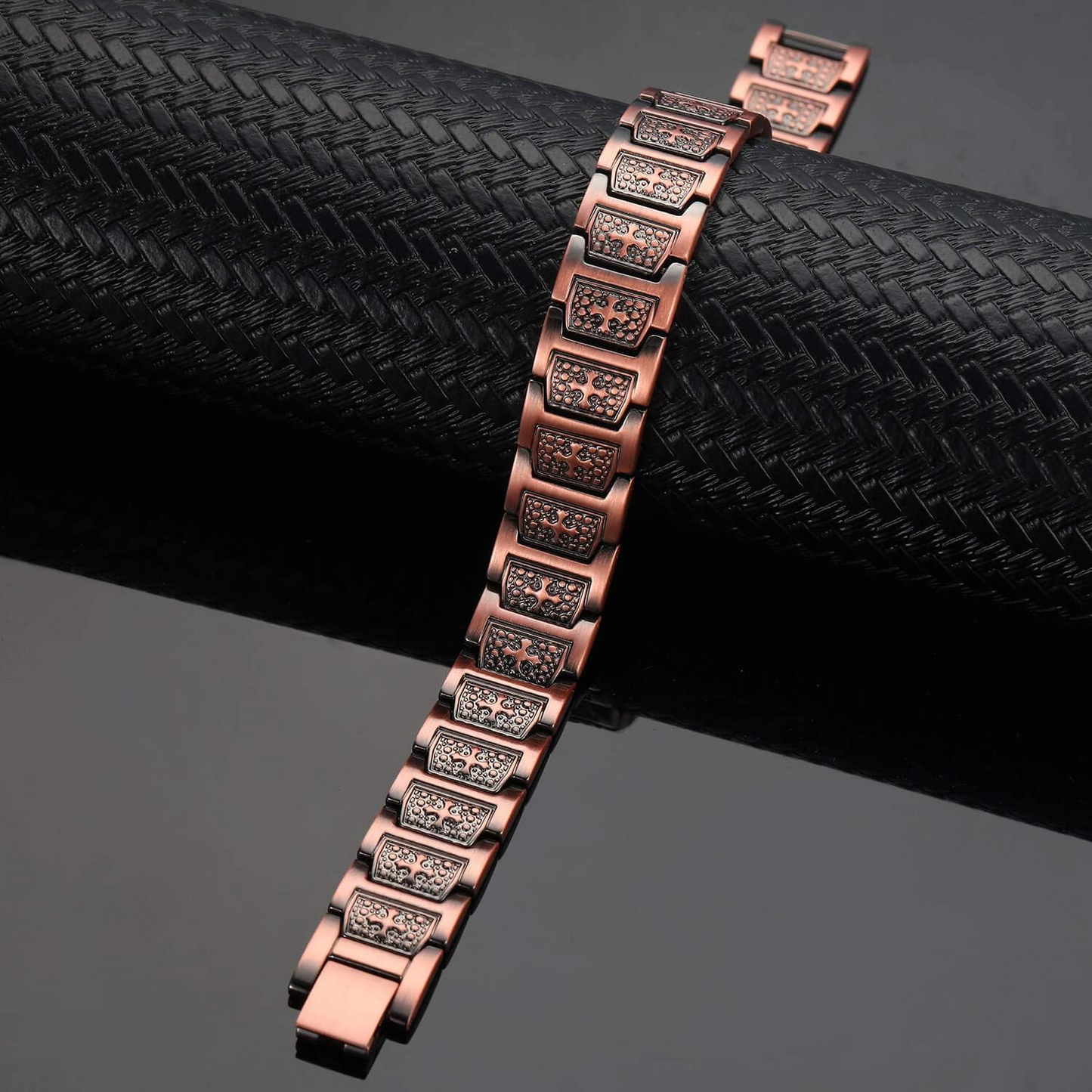 Cross Emblem Magnetic Copper Bracelet