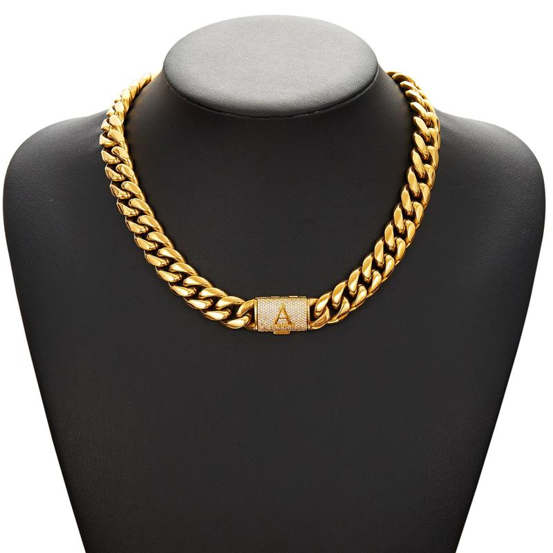 Cuban Link Letter Necklace