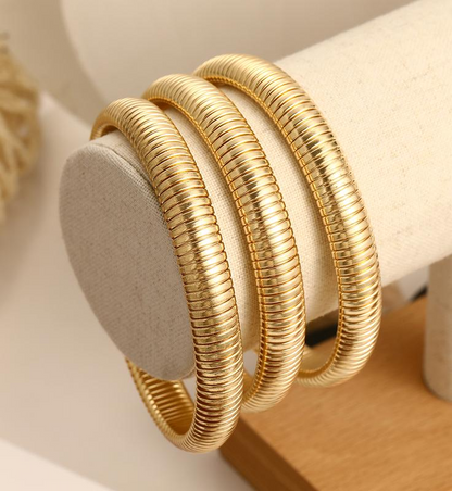 3pc Chunky Bangle Bracelet Stack
