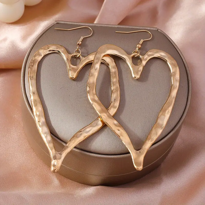 Hollow Heart Shaped Earrings